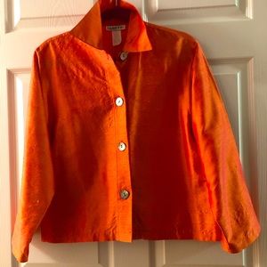 Pure silk orange lightweight top